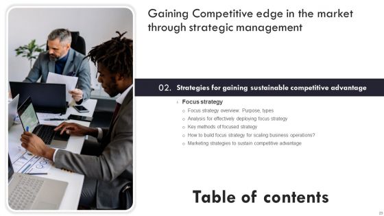 Gaining Competitive Edge In The Market Through Strategic Management Ppt PowerPoint Presentation Complete Deck With Slides