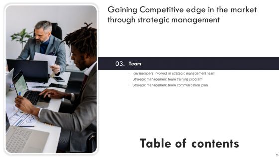 Gaining Competitive Edge In The Market Through Strategic Management Ppt PowerPoint Presentation Complete Deck With Slides