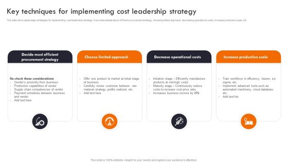 Gaining Competitive Edge Key Techniques For Implementing Cost Leadership Strategy Structure PDF Gaining Competitive Edge Key Techniques For Implementing Cost Leadership Strategy Structure PDF