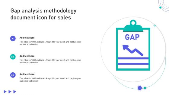 Gap Analysis Methodology Document Icon For Sales Topics PDF