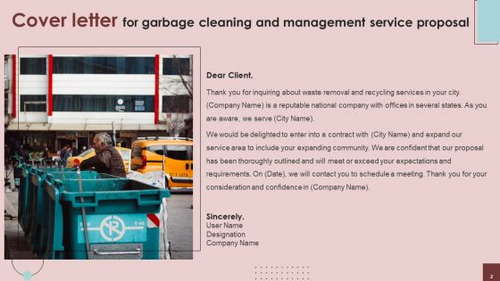 Garbage Cleaning And Management Service Proposal Ppt PowerPoint Presentation Complete Deck With Slides