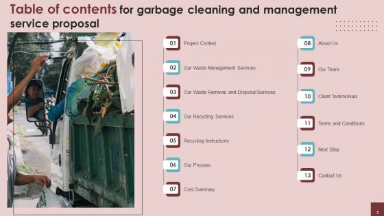 Garbage Cleaning And Management Service Proposal Ppt PowerPoint Presentation Complete Deck With Slides