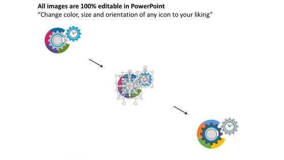Gear Clock For Strategic Marketing Process Powerpoint Template