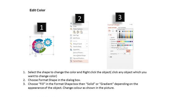 Gear Clock For Strategic Marketing Process Powerpoint Template