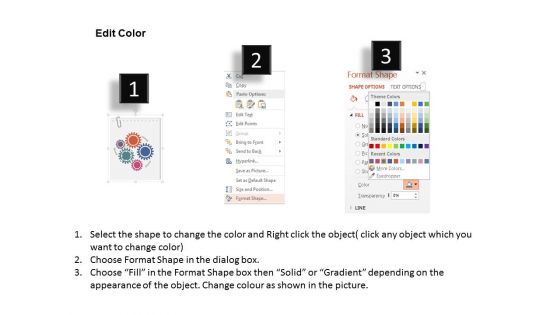 Gear Design On Paper For Process Control Powerpoint Templates