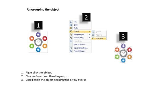 Gears Around Clock For Competitive Strategy Powerpoint Template