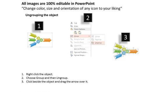 Gears With Arrows Activity Flow Chart Powerpoint Template