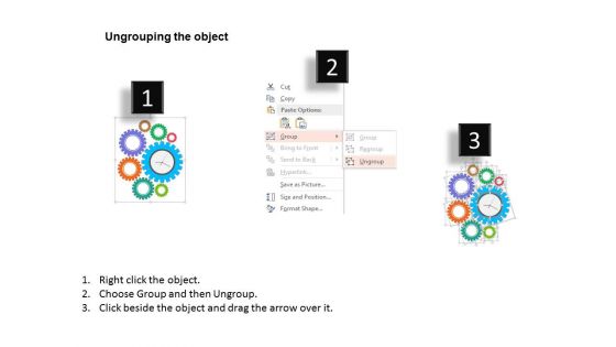 Gears With Clock To Calculate Cash Flow Powerpoint Template