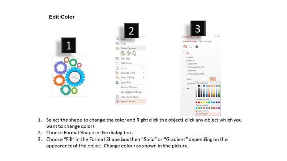 Gears With Clock To Calculate Cash Flow Powerpoint Template