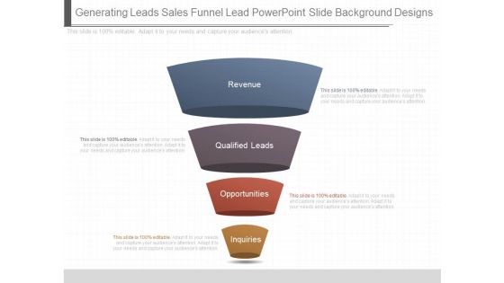 Generating Leads Sales Funnel Lead Powerpoint Slide Background Designs
