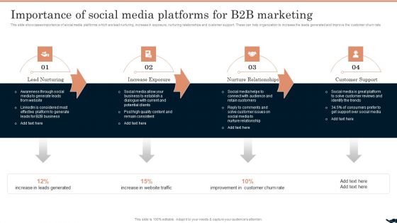 Generating Leads Through Importance Of Social Media Platforms For B2B Marketing Ideas PDF Generating Leads Through Importance Of Social Media Platforms For B2B Marketing Ideas PDF