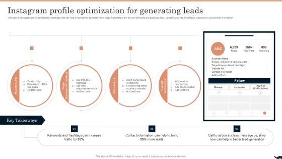 Generating Leads Through Instagram Profile Optimization For Generating Leads Inspiration PDF Generating Leads Through Instagram Profile Optimization For Generating Leads Inspiration PDF
