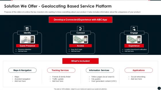 Geolocating Based Service Platform Pitch Deck Ppt PowerPoint Presentation Complete Deck With Slides