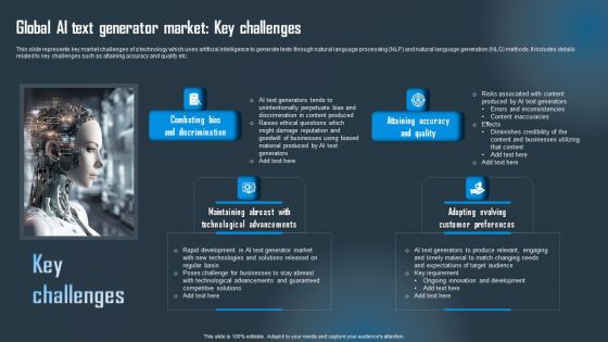 Global AI Text Generator Market Key Challenges Demonstration PDF Global AI Text Generator Market Key Challenges Demonstration PDF