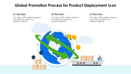 Global Promotion Process For Product Deployment Icon Ppt PowerPoint Presentation Gallery Skills PDF