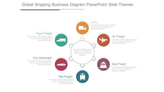 Global Shipping Business Diagram Powerpoint Slide Themes
