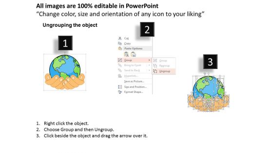 Globe In Hands For Earth Protection Powerpoint Template