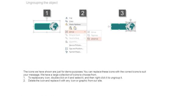 Globe With Text Space For Financial Quote Powerpoint Slides
