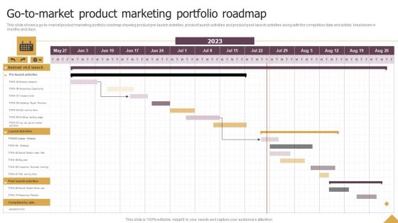 Go To Market Product Marketing Portfolio Roadmap Ppt Icon Demonstration PDF Go To Market Product Marketing Portfolio Roadmap Ppt Icon Demonstration PDF