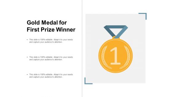 Gold Medal For First Prize Winner Ppt PowerPoint Presentation Layouts Gridlines
