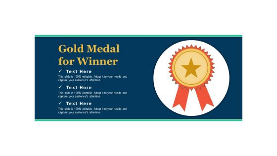 Gold Medal For Winner Ppt PowerPoint Presentation Show