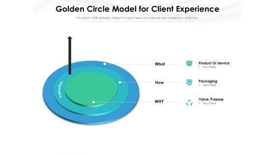 Golden Circle Model For Client Experience Ppt PowerPoint Presentation Pictures Format Ideas PDF