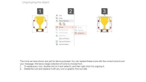 Golden Trophy For Business Achievements Powerpoint Slides