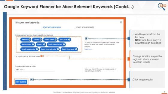 Google Keyword Planner A SEO Tool Training Ppt