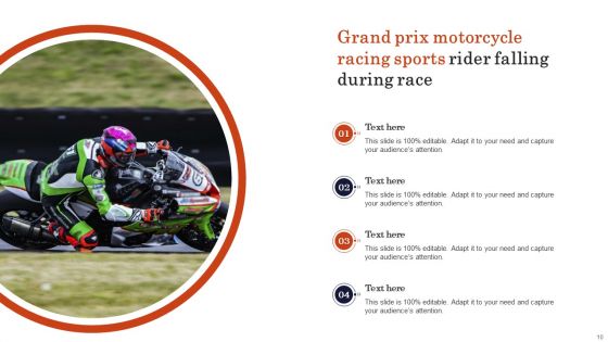 Grand Prix Motorcycle Racing Sports Ppt PowerPoint Presentation Complete With Slides