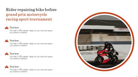 Grand Prix Motorcycle Racing Sports Ppt PowerPoint Presentation Complete With Slides