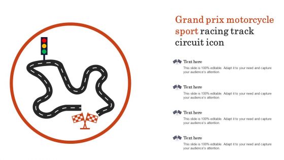 Grand Prix Motorcycle Sport Racing Track Circuit Icon Designs PDF