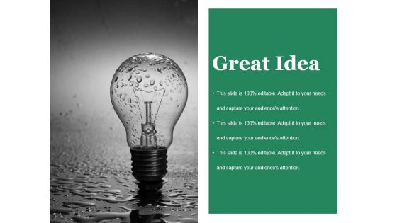 Great Idea Ppt PowerPoint Presentation Professional Slide Download