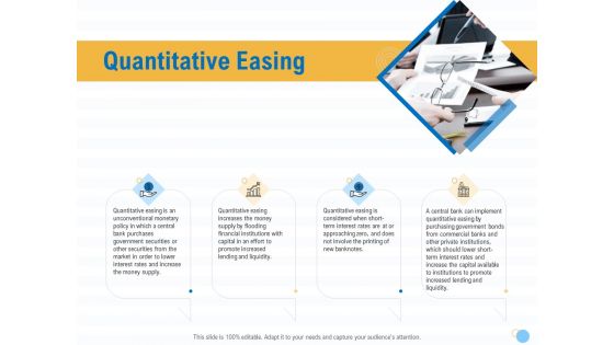 Great Recession In United States Quantitative Easing Ppt Layouts Icon PDF