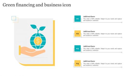 Green Financing And Business Icon Microsoft PDF Green Financing And Business Icon Microsoft PDF
