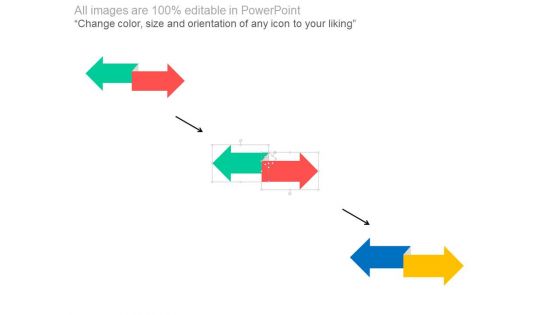 Green Left And Red Right Arrows For Comparison Powerpoint Slides