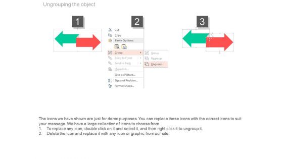 Green Left And Red Right Arrows For Comparison Powerpoint Slides