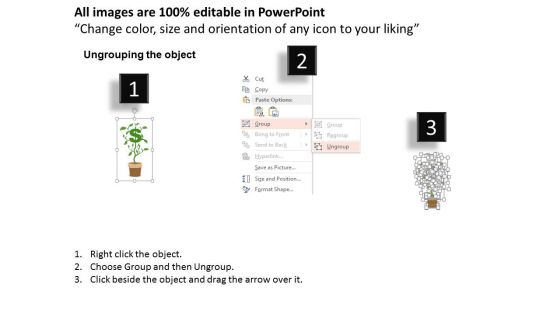 Green Plant For Dollar Growth Powerpoint Templates