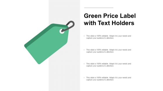 Green Price Label With Text Holders Ppt PowerPoint Presentation Professional Icons
