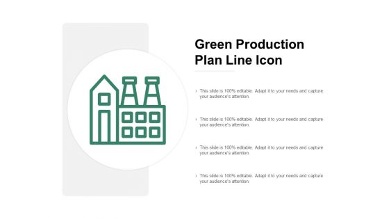 Green Production Plan Line Icon Ppt PowerPoint Presentation Tips