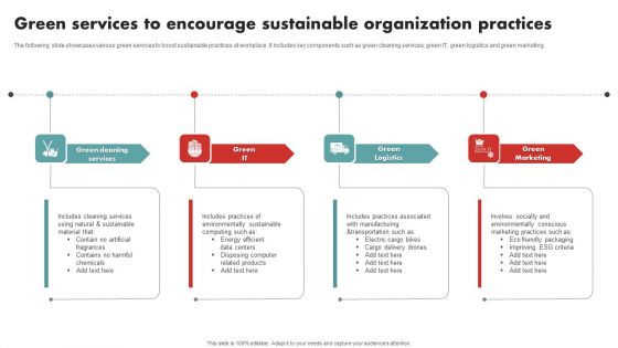 Green Services To Encourage Sustainable Organization Practices Introduction PDF Green Services To Encourage Sustainable Organization Practices Introduction PDF