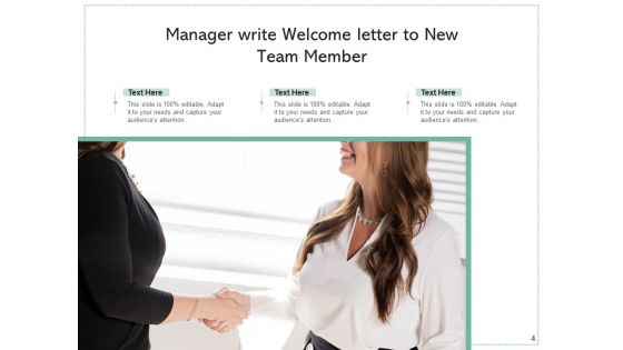Greeting New Team Employee Organization Induction Ppt PowerPoint Presentation Complete Deck