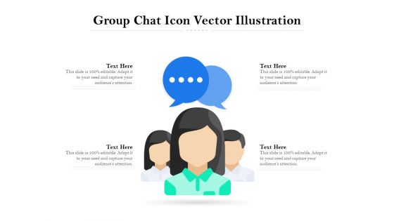 Group Chat Icon Vector Illustration Ppt PowerPoint Presentation Gallery Example Topics PDF