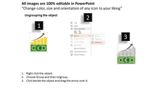 Growth Chart Of Euro Currency Value Powerpoint Template