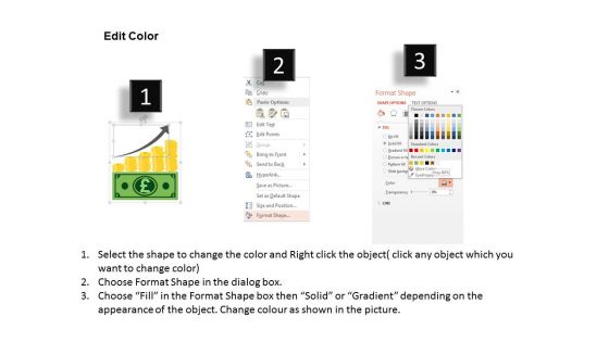 Growth Chart Of Pound Currency Value Powerpoint Template