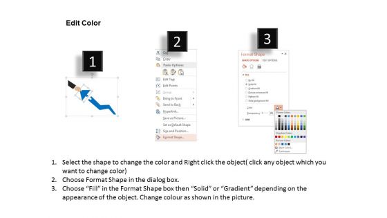 Growth Puzzle Arrow Design With Hand Powerpoint Template