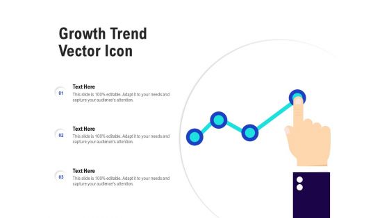 Growth Trend Vector Icon Ppt PowerPoint Presentation Model Slides