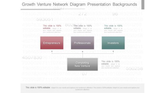 Growth Venture Network Diagram Presentation Backgrounds