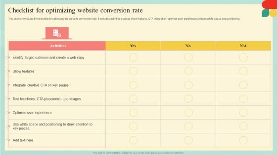 Guide Developing Strategies Improve Travel Tourism Marketing Checklist For Optimizing Website Designs PDF