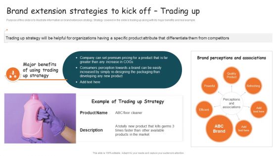Guide For Brand Brand Extension Strategies To Kick Off Trading Up Graphics PDF