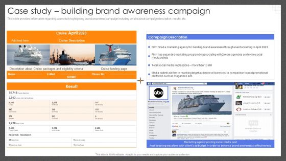 Guide For Effective Brand Case Study Building Brand Awareness Campaign Information PDF